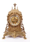 19TH CENTURY FRENCH BRASS MANTEL CLOCK
