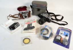 VINTAGE MINOLTA CAMERA, MINOLTA LENS, KODAK RETINETTE AND ACCESSORIES