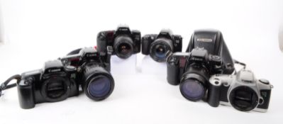 COLLECTION OF SIX 1990S CANON FILM CAMERAS