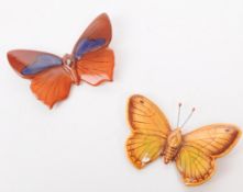 BESWICK - TWO MID CENTURY PORCELAIN BUTTERFLY WALL HANGING FIGURES