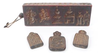 19TH CENTURY TIBETAN WOODEN MOULDS / STAMPS