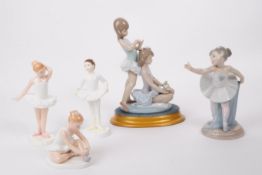 COLLECTION OF LATE 20TH CENTURY FINE BONE CHINA BALLERINA FIGURES