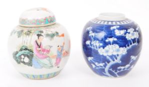 TWO CHINESE LATE 19TH / EARLY 20TH CENTURY GINGER JARS