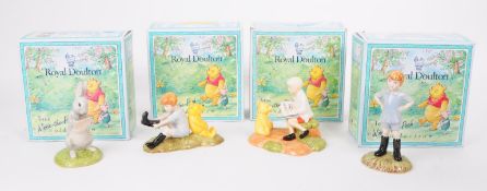 ROYAL DOULTON - FOUR LATE 20TH CENTURY WINNIE THE POOH FIGURES