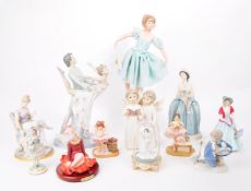 COLLECTION OF 20TH CENTURY PORCELAIN AND RESIN FIGURINES