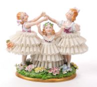 SITZENDORF - 20TH CENTURY GERMAN PORCELAIN CHILDREN FIGURINE