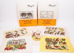 COLLECTION OF 20TH CENTURY VIETNAM FOLK PRINT ENGRAVINGS