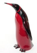 ROYAL DOULTON - EARLY 20TH CENTURY PORCELAIN FLAMBE PENGUIN FIGURE