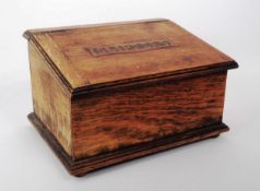 EARLY 20TH CENTURY OAK SLIPPERS BOX