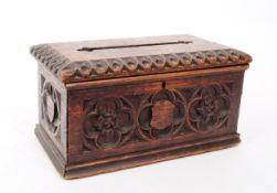 19TH CENTURY GERMAN CARVED PRAYER BOX