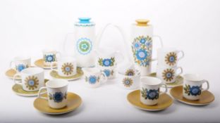 J & G MEAKIN - TWO VINTAGE CERAMIC PART COFFEE SERVICE PIECES