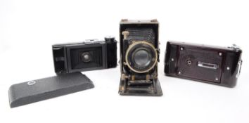 THREE EARLY 20TH CENTURY FOLDING FILM CAMERAS