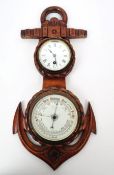 EARLY TO MID 20TH CENTURY BAROMETER IN AN ANCHOR FORM