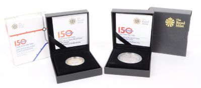 TALES FROM THE TUBE - ROYAL MINT - TWO 2013 SILVER PROOF COINS