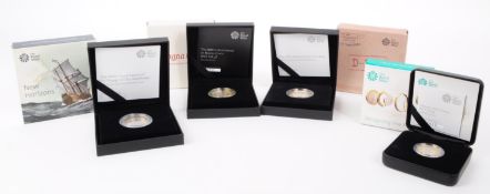 ROYAL MINT - FOUR SILVER PROOF COINS