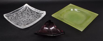 VINTAGE DARTINGTON TEXTURED GLASS BOWL & OTHERS