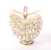 IRISH DRESDEN - LATE 20TH CENTURY PORCELAIN DANCER FIGURINE