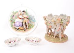 COLLECTION OF 20TH CENTURY GERMAN PORCELAIN DISHES AND BOWL