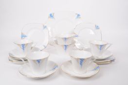 ART DECO PORCELAIN CHINA TWO PERON'S TEA SET