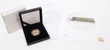 ROYAL MINT - THE FLYING SCOTSMAN - SILVER PIEDFORT & PRINT