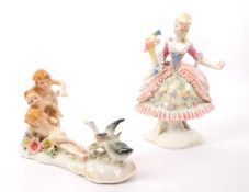KARL ENS - VOLKSTEDT - TWO EARLY 20TH CENTURY PORCELAIN FIGURES