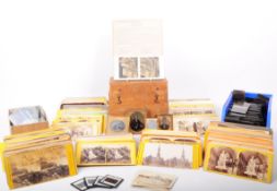 LARGE COLLECTION OF GLASS STEREOSCOPE SLIDES