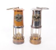 E. THOMAS & WILLIAMS - TWO LATE 20TH CENTURY VINTAGE MINERS LAMPS