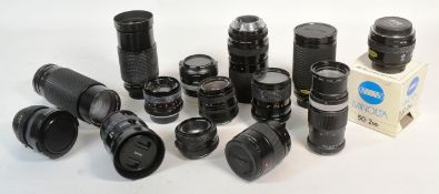 MINOLTA - LARGE COLLECTION OF LENSES