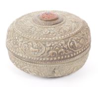 TWO 19TH CENTURY TIBETAN LIME BOXES AND PURSE