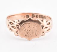 HALLMARKED 9CT GOLD SHIELD SIGNET RING
