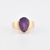 HALLMARKED 9CT GOLD & URUGUAYAN AMETHYST RING