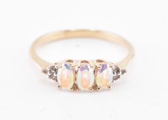 HALLMARKED 9CT GOLD & TOPAZ RING