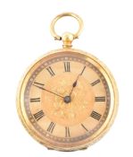9CT GOLD OPEN FACE POCKET WATCH CASED