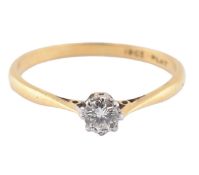 18CT PLATINUM & DIAMOND SOLITAIRE RING