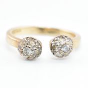 HALLMARKED 9CT GOLD & CZ BALL TORQUE RING