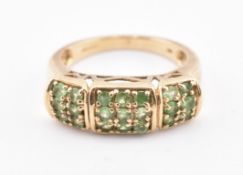 HALLMARKED 9CT GOLD & TSAVORITE RING