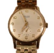 BAUME INCABLOC 17 JEWELS 9CT GOLD PRESENTATION WRISTWATCH