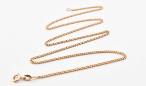 HALLMARKED 9CT GOLD CURB CHAIN NECKLACE