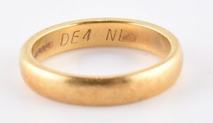 HALLMARKED 18CT GOLD BAND RING