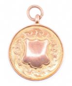 HALLMARKED 9CT GOLD FOOTBALL MEDAL BADGE 1927-1928