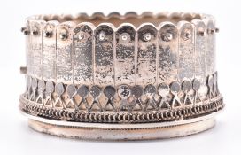 VICTORIAN SILVER HINGED BANGLE