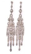 ANTIQUE PASTE PENDANT EARRINGS