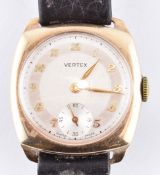 9CT GOLD GENTLEMAN'S VERTEX WRISTWATCH
