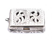 19TH CENTURY SILVER VINAIGRETTE PENDANT