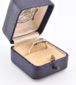 18CT GOLD & PLATINUM FIVE STONE RING