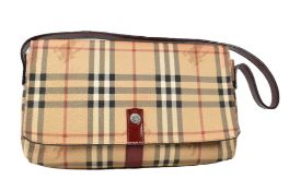 BURBERRY HAYMARKET NOVA CHECK SHOULDER BAG