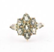 HALLMARKED 9CT GOLD TUNDURU COLOUR CHANGE SAPPHIRE RING