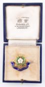 15CT GOLD EAST YORKSHIRE REGIMENTAL BROOCH PIN BOXED