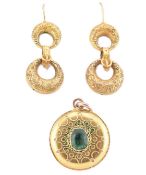 VICTORIAN EARRINGS & NECKLACE PENDANT