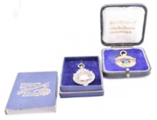 HALLMARKED 9CT GOLD FOOTBALL MEDAL BADGE - SHEFFIELD & HALLAM FA